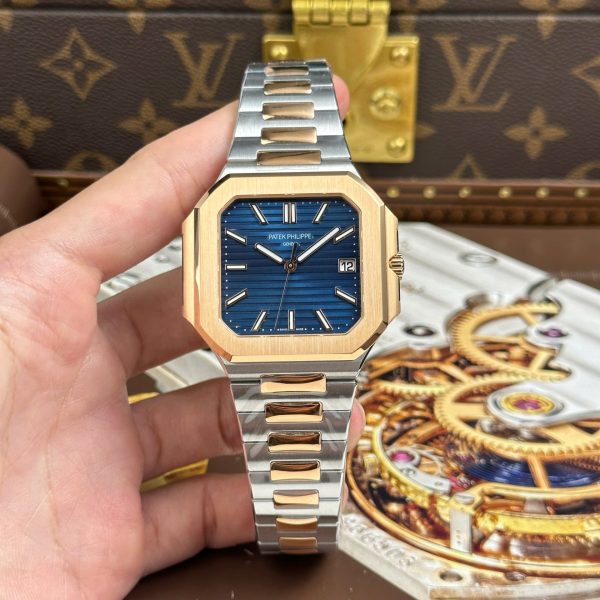 Patek Philippe Cubitus 5821 Demi Rose Gold Replica Watches Blue Dial Automatic Movement 45mm - Image 2