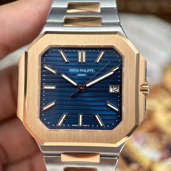 Patek Philippe Cubitus 5821 Demi Rose Gold Replica Watches Blue Dial Automatic Movement 45mm - Image 5