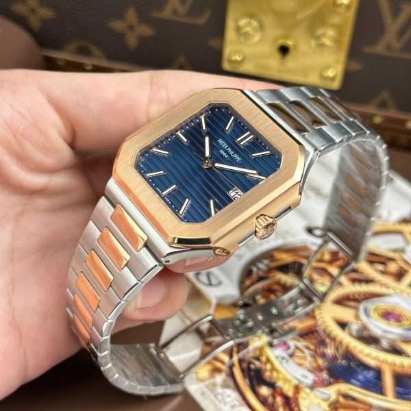 Patek Philippe Cubitus 5821 Demi Rose Gold Replica Watches Blue Dial Automatic Movement 45mm - Image 4