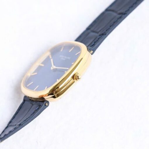 Patek Philippe Ellipse 5738R Imitation Watches Blue Dial Leather Strap 34x39mm - Image 5