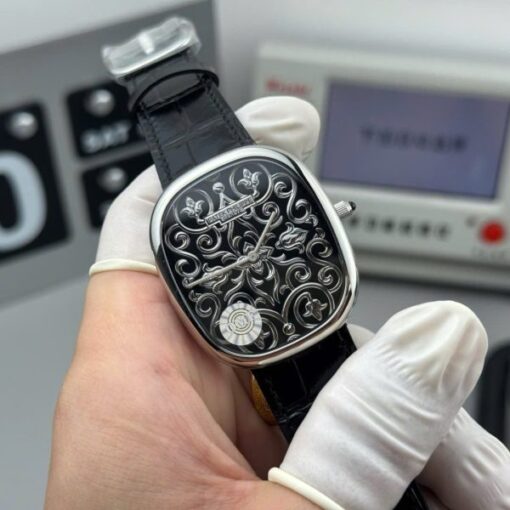 Patek Philippe Golden Ellipse 5738 Grand Feu Black Enamel Replica Watches OM Factory 34,5×39,5mm - Image 3