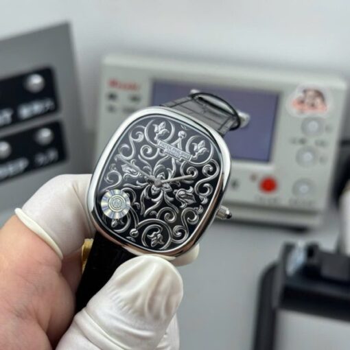 Patek Philippe Golden Ellipse 5738 Grand Feu Black Enamel Replica Watches OM Factory 34,5×39,5mm - Image 4