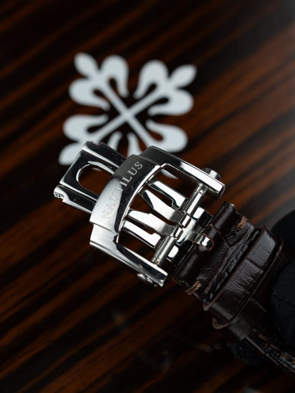 Patek Philippe Nautilus 5740 Knock Off Watches Gray Dial Automatic Movement Leather Strap 40mm - Image 16