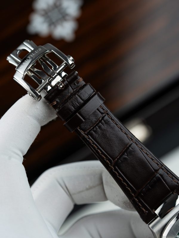 Patek Philippe Nautilus 5740 Knock Off Watches Gray Dial Automatic Movement Leather Strap 40mm - Image 15