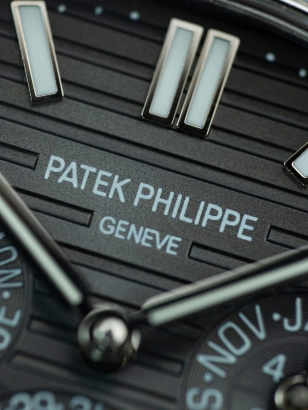 Patek Philippe Nautilus 5740 Knock Off Watches Gray Dial Automatic Movement Leather Strap 40mm - Image 4