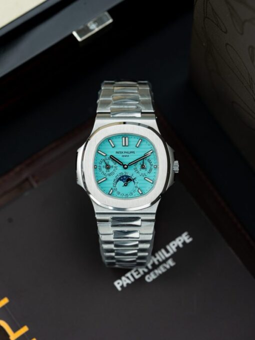 Patek Philippe Nautilus 5740 Luxury Fake Watches Tiffany Dial Automatic Movement 40mm - Image 2