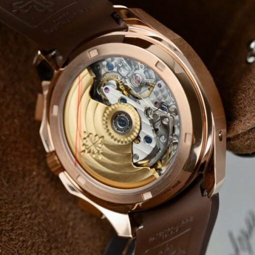 Patek Philippe Replica Watches Aquanaut 5968 Brown Dial Rubber Strap 42.2mm - Image 10