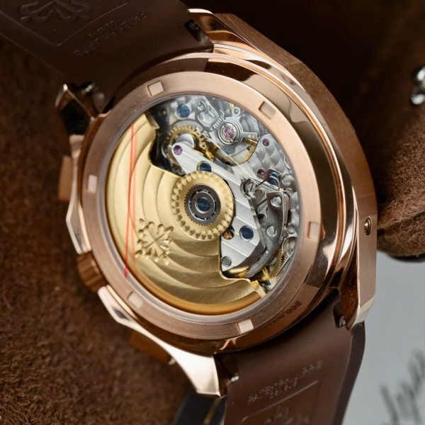 Patek Philippe Replica Watches Aquanaut 5968 Brown Dial Rubber Strap 42.2mm - Image 10