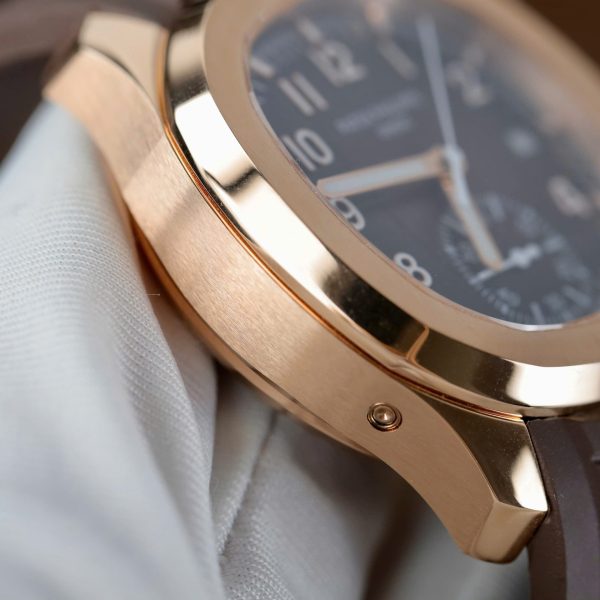 Patek Philippe Replica Watches Aquanaut 5968 Brown Dial Rubber Strap 42.2mm - Image 9
