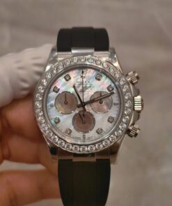 Alternative view of Rolex Cosmograph Daytona 126589RBR Replica Watches MOP Dial Weight 154 Grams FH Factory 40mm