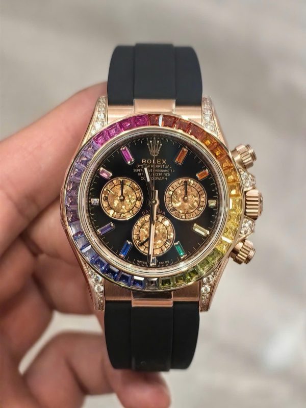 Rolex Cosmograph Daytona Rainbow 116595RBOW Knock Off Watches Weight 154 Grams FH Factory 40mm - Image 2