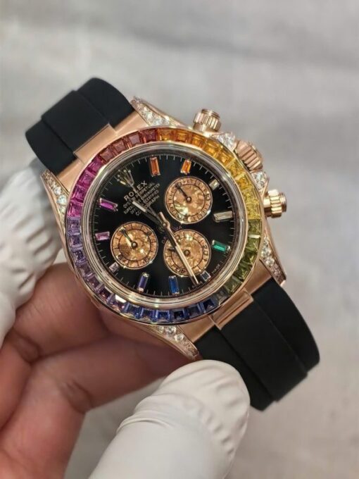Rolex Cosmograph Daytona Rainbow 116595RBOW Knock Off Watches Weight 154 Grams FH Factory 40mm - Image 4