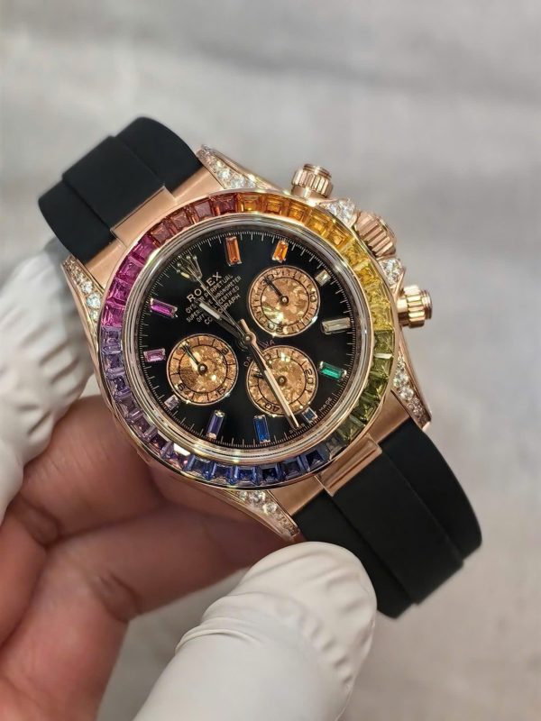 Rolex Cosmograph Daytona Rainbow 116595RBOW Knock Off Watches Weight 154 Grams FH Factory 40mm - Image 4