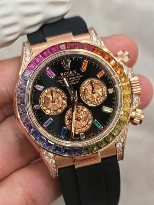 Rolex Cosmograph Daytona Rainbow 116595RBOW Knock Off Watches Weight 154 Grams FH Factory 40mm - Image 6