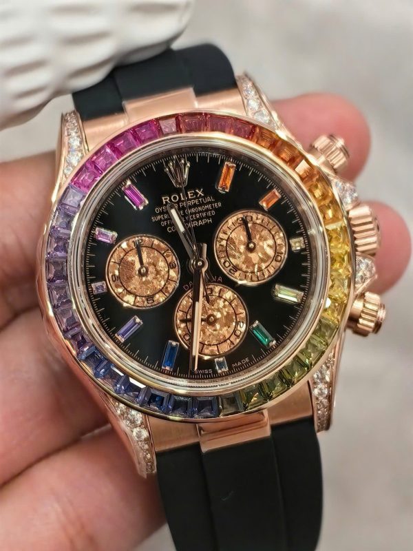 Rolex Cosmograph Daytona Rainbow 116595RBOW Knock Off Watches Weight 154 Grams FH Factory 40mm - Image 6