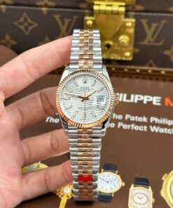 Rolex DateJust 126231 Luxury Fake Watches White Dial With Creased Pattern VS Factory 36mm