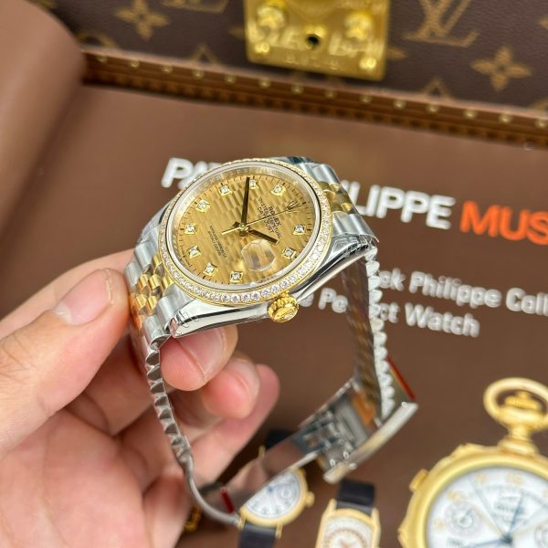 Rolex DateJust 126231 Replica Watches Brick Dial Bezel Diamonds CZ VS Factory 36mm - Image 4