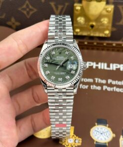 Rolex DateJust 126234 Replica Watches Green Dial With Leaf Pattern VS Factory 36mm