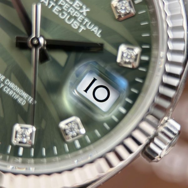 Rolex DateJust 126234 Replica Watches Green Dial With Leaf Pattern VS Factory 36mm - Image 6