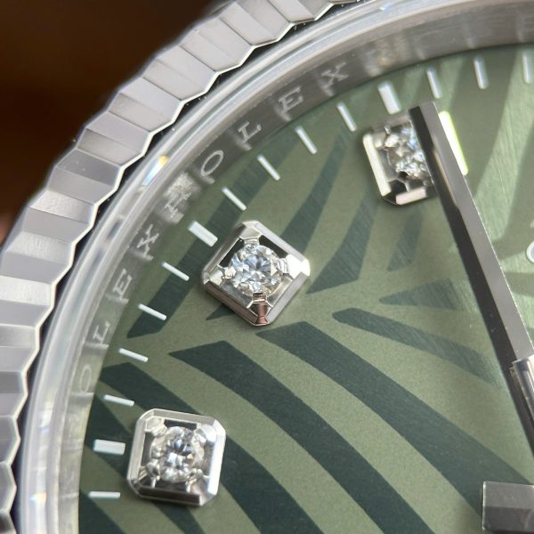 Rolex DateJust 126234 Replica Watches Green Dial With Leaf Pattern VS Factory 36mm - Image 8
