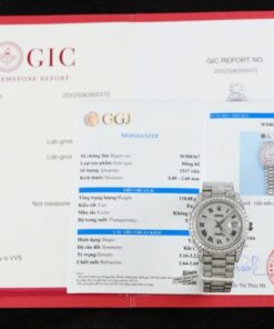 Alternative view of Rolex DateJust Knock Off Watches Diamonds Moissanite Hong Kong Custom 41mm