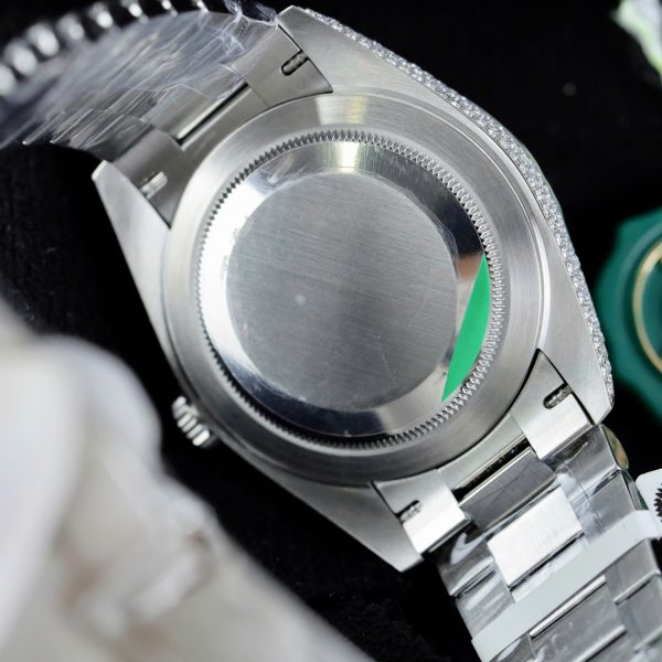 Rolex DateJust Knock Off Watches Diamonds Moissanite Hong Kong Custom 41mm - Image 11