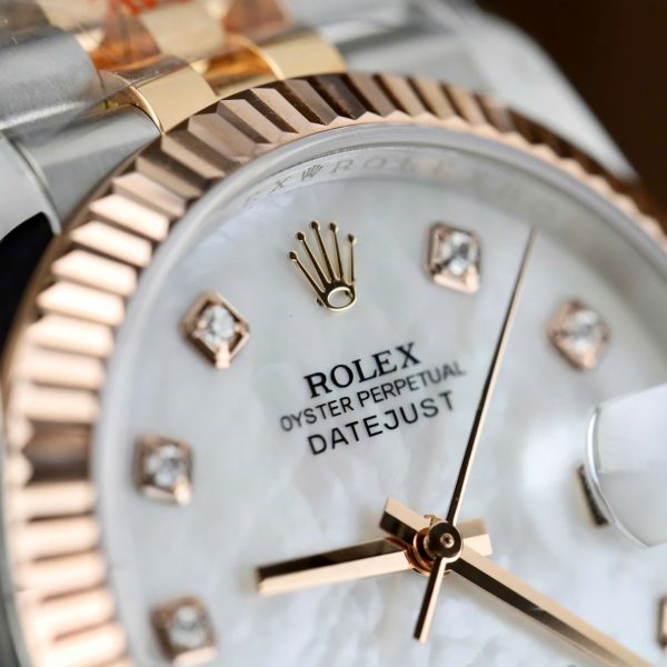 Rolex DateJust MOP Dial Imitation Watches 18K Gold Wrapped Custom GM Factory 36mm - Image 6