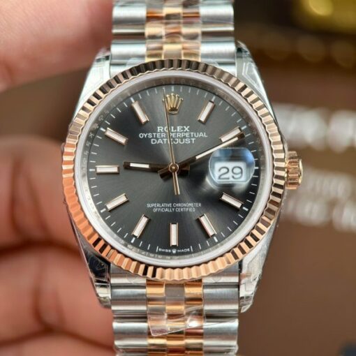 Rolex DateJust Imitation Watches Gray Dial Automatic Movement VS Factory 36mm - Image 4