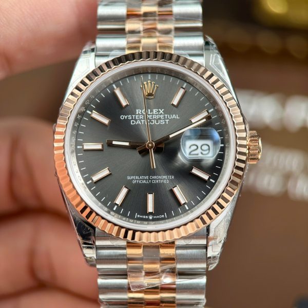 Rolex DateJust Imitation Watches Gray Dial Automatic Movement VS Factory 36mm - Image 4