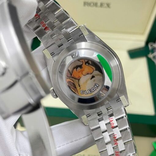 Rolex DateJust Replica Watches Gray Dial Bezel Diamonds Moissnaite Clean Factory 41mm - Image 7