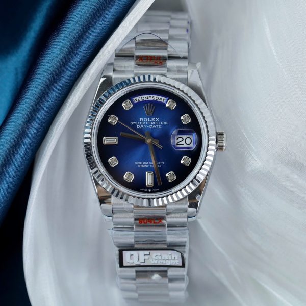 Rolex Day-Date 128239 Replica Watches Blue Ombre Dial Weight ~157 Grams QF Factory 36mm - Image 2