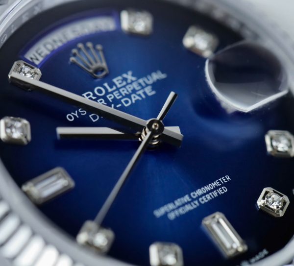 Rolex Day-Date 128239 Replica Watches Blue Ombre Dial Weight ~157 Grams QF Factory 36mm - Image 6