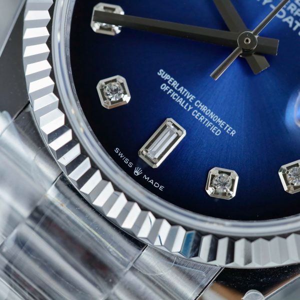 Rolex Day-Date 128239 Replica Watches Blue Ombre Dial Weight ~157 Grams QF Factory 36mm - Image 7