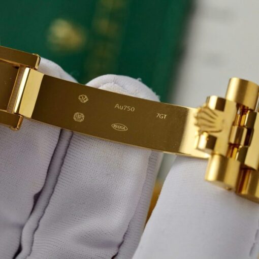 Rolex Day-Date Black Dial With Checkered Pattern Custom 18K Gold Wrapped GM Factory 40mm - Image 10