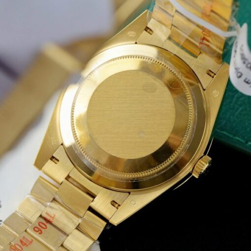 Rolex Day-Date Black Dial With Checkered Pattern Custom 18K Gold Wrapped GM Factory 40mm - Image 8