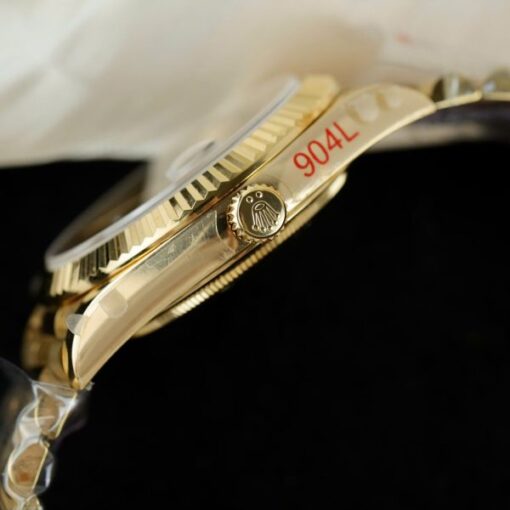Rolex Day-Date Replica Watches Black Dial President Strap GM Factory 40mm - Image 10