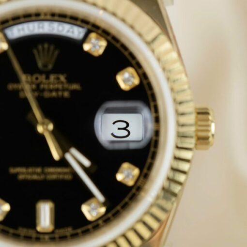 Rolex Day-Date Replica Watches Black Dial President Strap GM Factory 40mm - Image 8