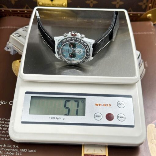 Rolex Daytona DiW Ferrari Tiffany Dial Replica Watches White Carbon Super Light 40mm - Image 3