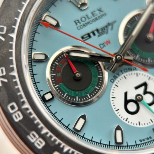 Rolex Daytona DiW Ferrari Tiffany Dial Replica Watches White Carbon Super Light 40mm - Image 9