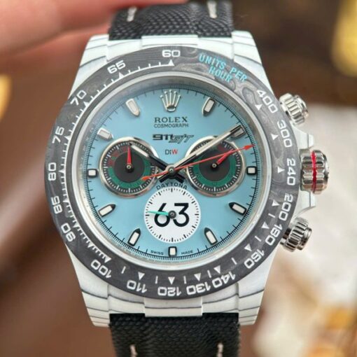 Rolex Daytona DiW Ferrari Tiffany Dial Replica Watches White Carbon Super Light 40mm - Image 5