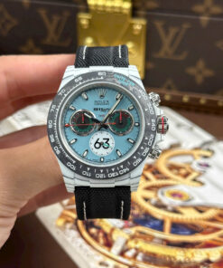 Rolex Daytona DiW Ferrari Tiffany Dial Replica Watches White Carbon Super Light 40mm