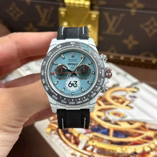 Rolex Daytona DiW Ferrari Tiffany Dial Replica Watches White Carbon Super Light 40mm - Image 2