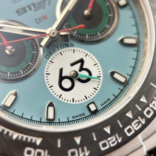 Rolex Daytona DiW Ferrari Tiffany Dial Replica Watches White Carbon Super Light 40mm - Image 8
