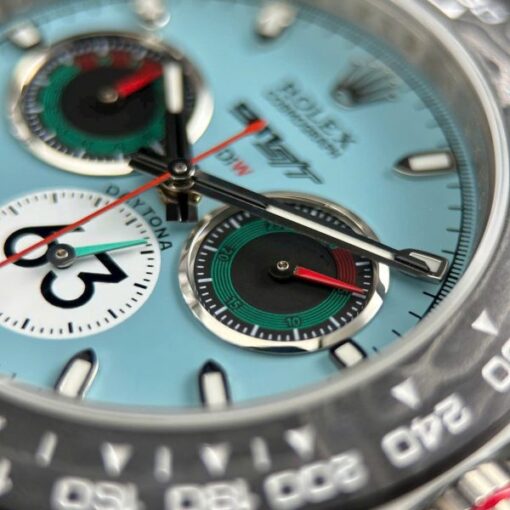 Rolex Daytona DiW Ferrari Tiffany Dial Replica Watches White Carbon Super Light 40mm - Image 10