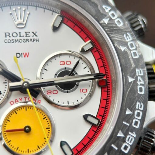 Rolex Daytona DiW Ferrari Knock Off Watches White Carbon Super Light 40mm - Image 9