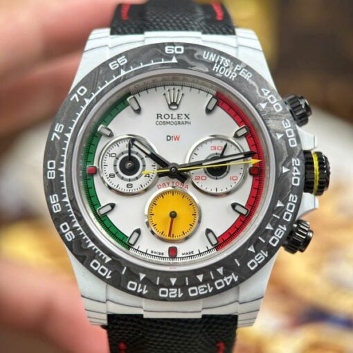 Rolex Daytona DiW Ferrari Knock Off Watches White Carbon Super Light 40mm - Image 6