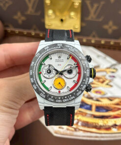 Rolex Daytona DiW Ferrari Knock Off Watches White Carbon Super Light 40mm