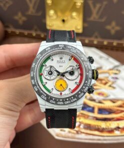 Alternative view of Rolex Daytona DiW Ferrari Knock Off Watches White Carbon Super Light 40mm