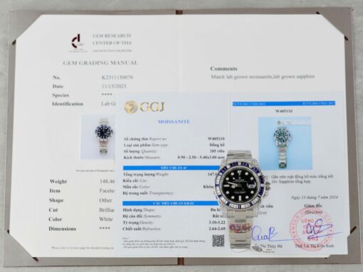 Rolex GMT-MASTER II 116759SARU Knock Off Watches Moissanite Diamonds Custom Clean Factory 40mm