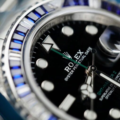Rolex GMT-MASTER II 116759SARU Knock Off Watches Moissanite Diamonds Custom Clean Factory 40mm - Image 7